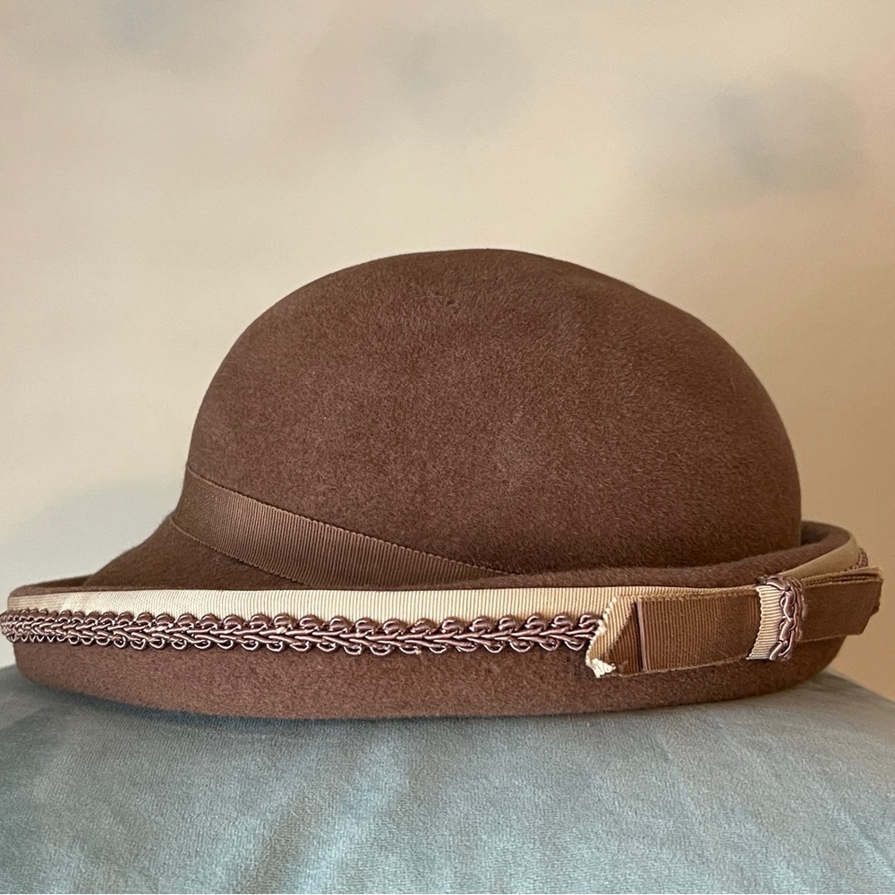Vintage Peachbloom Velour Valerie Modes Hat